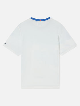 Camiseta de algodón cálido blanca Arnott con estampado allover | Special edition 