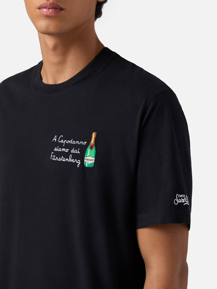Winter cotton t-shirt Arnott Warm with Dai Fürstengberg embroidery | VACANZE DI NATALE SPECIAL EDITION