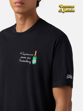 Winter-Baumwoll-T-Shirt Arnott Warm mit Dai Fürstengberg-Stickerei | VACANZE DI NATALE SONDERAUSGABE