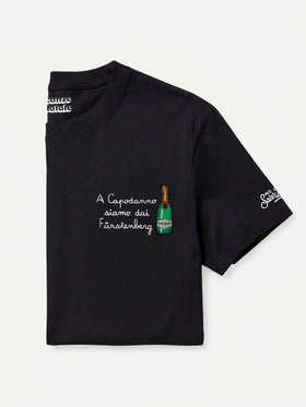 Winter-Baumwoll-T-Shirt Arnott Warm mit Dai Fürstengberg-Stickerei | VACANZE DI NATALE SONDERAUSGABE