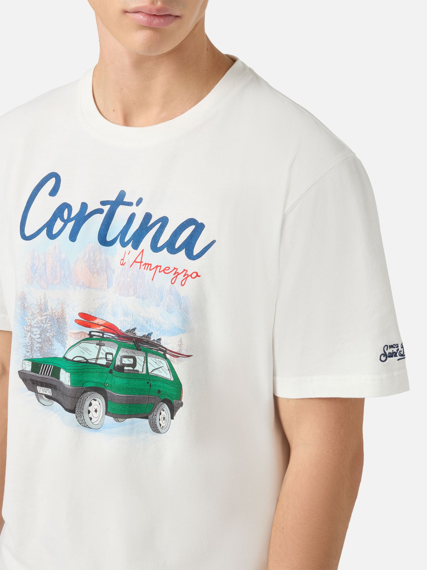 T-shirt Arnott Warm in cotone organico warm touch con stampa Panda Cortina