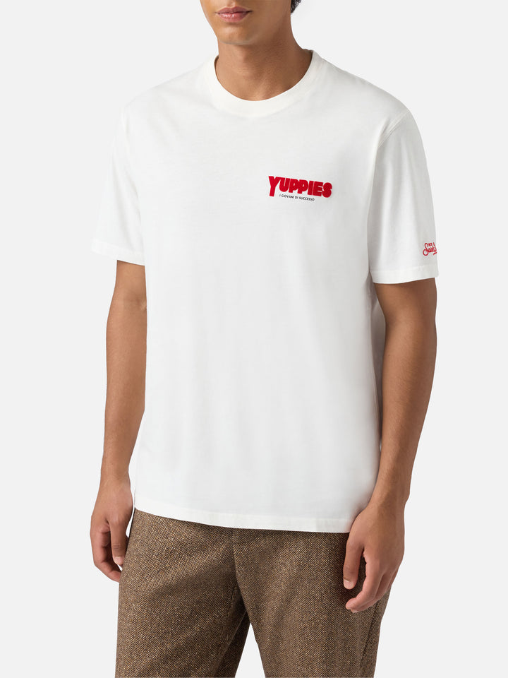 T-shirt Arnott Warm in cotone invernale bianco con stampa Yuppies | YUPPIES SPECIAL EDITION