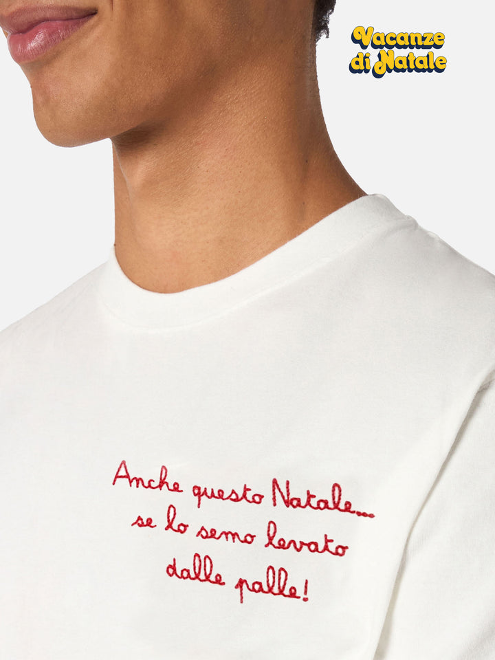 Man heavy cotton t-shirt Arnott with Anche questo Natale... embroidery | VACANZE DI NATALE SPECIAL EDITION