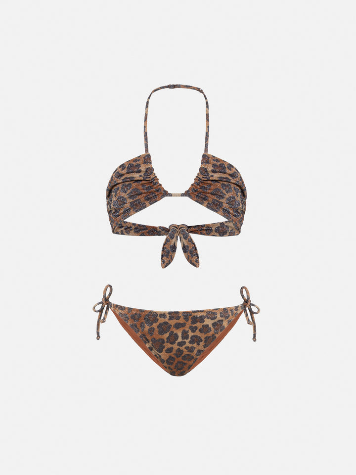 Aryanna animalier lurex bandeau bikini - MC2 Saint Barth