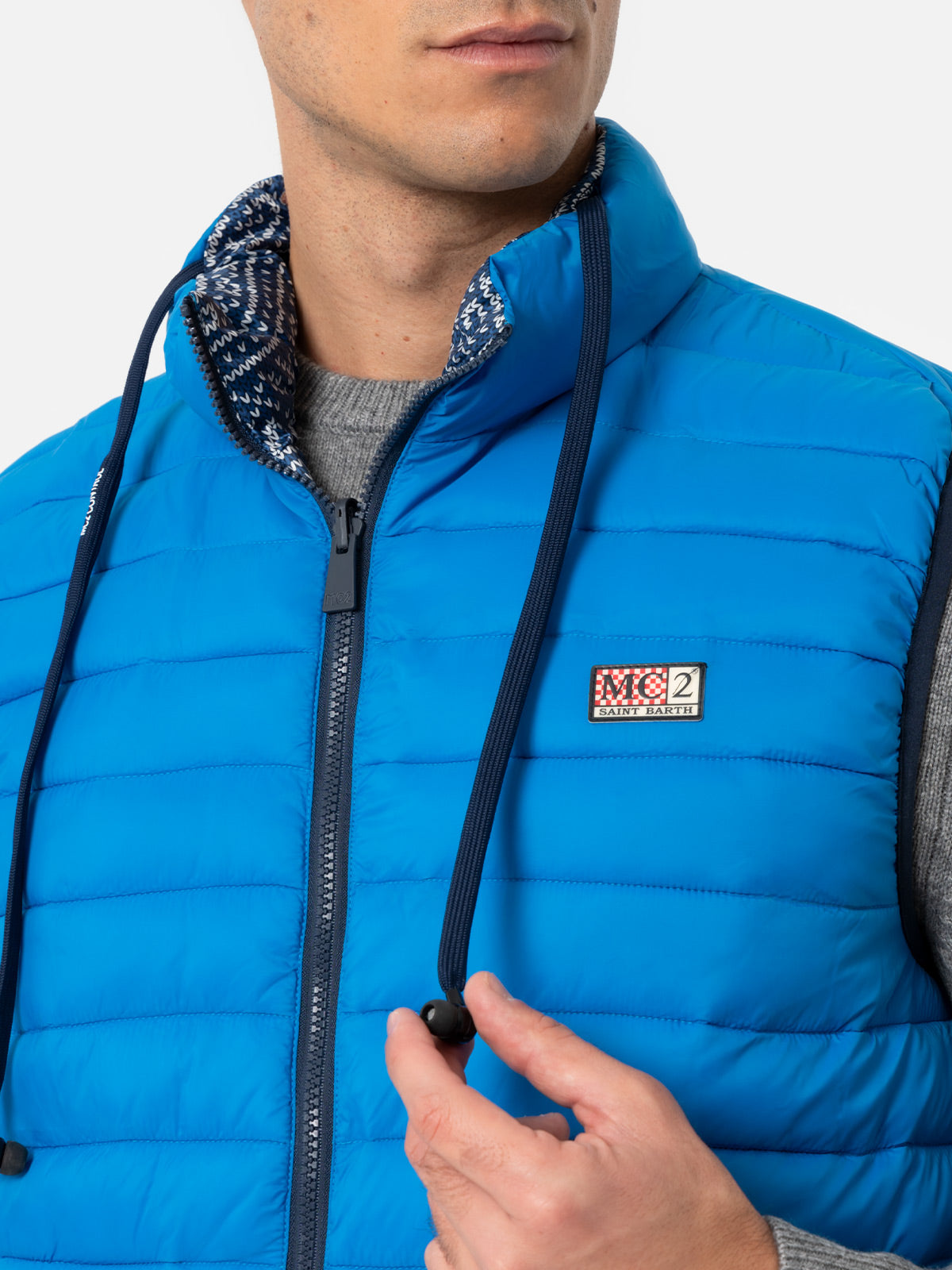 Man bluette padded vest Aspen - MC2 Saint Barth