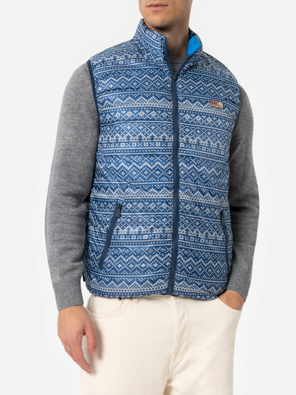 Man bluette padded vest Aspen - MC2 Saint Barth