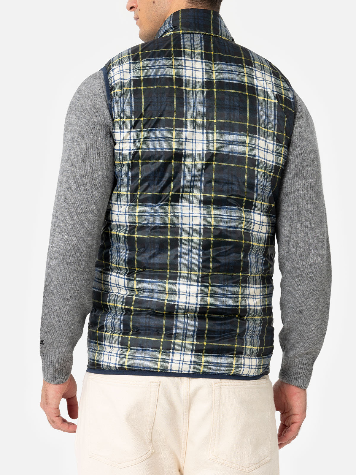 Man navy blue padded vest Aspen - MC2 Saint Barth