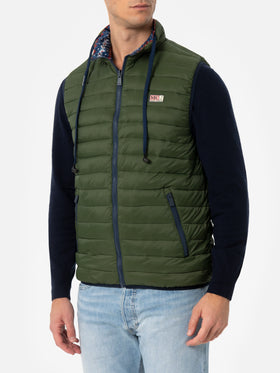 Man military green padded vest Aspen - MC2 Saint Barth