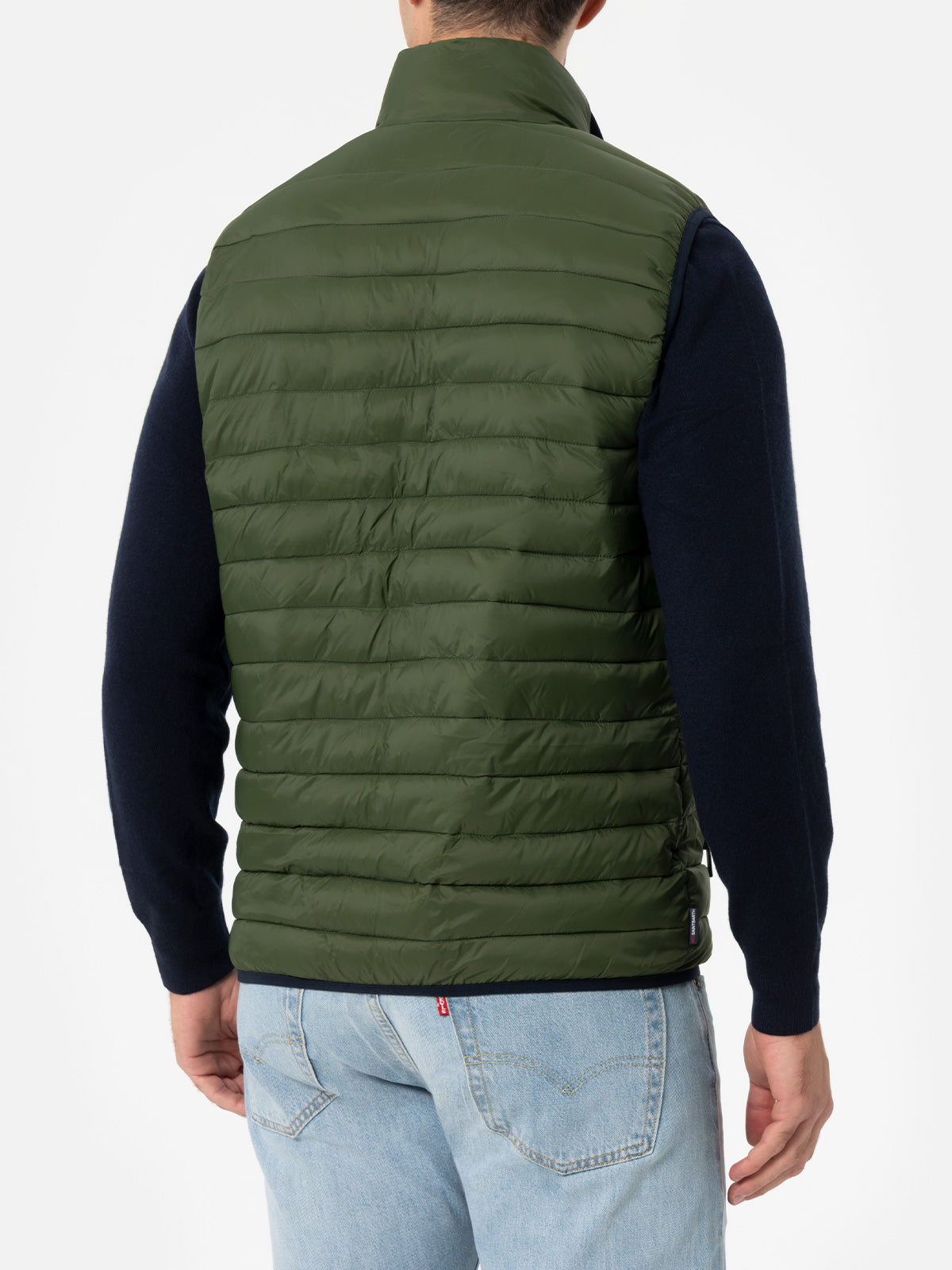 Man military green padded vest Aspen - MC2 Saint Barth