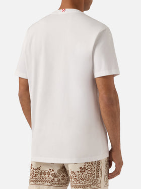 Camiseta Austin blanca con reloj y bordado Eye Of The Tiger 