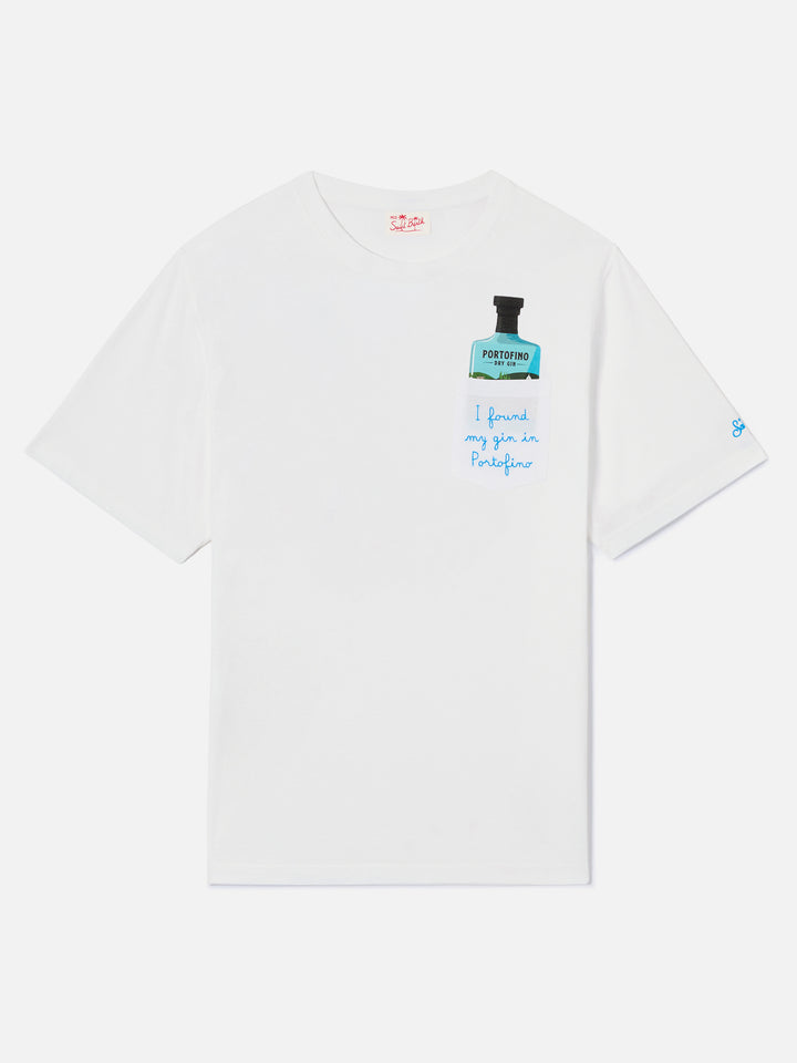 Herren-Baumwoll-T-Shirt Austin mit Portofino Gin-Stickerei | PORTOFINO DRY GIN SONDEREDITION