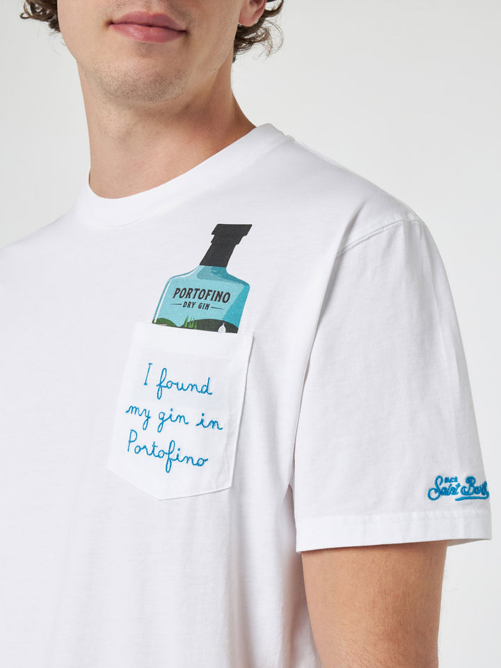 Baumwoll-T-Shirt Austin für Herren mit Stickerei und Portofino Gin-Aufdruck | PORTOFINO GIN SPECIAL EDITION