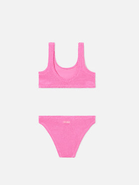 Baker crinkle bikini in dark pink