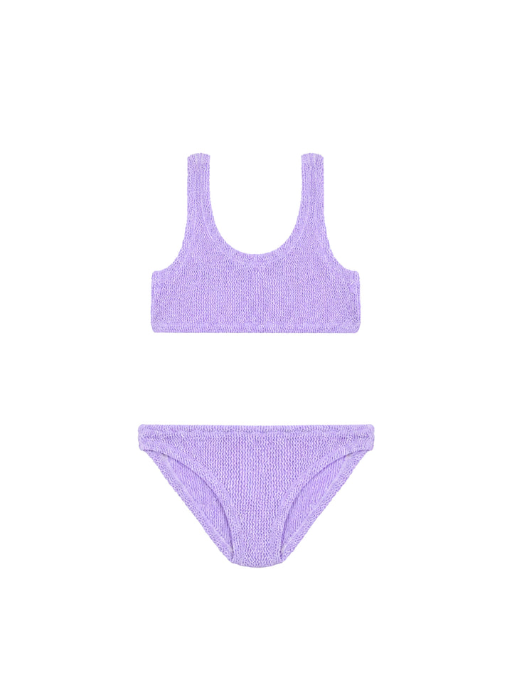 Lilac crinkle classic bralette bikini Baker