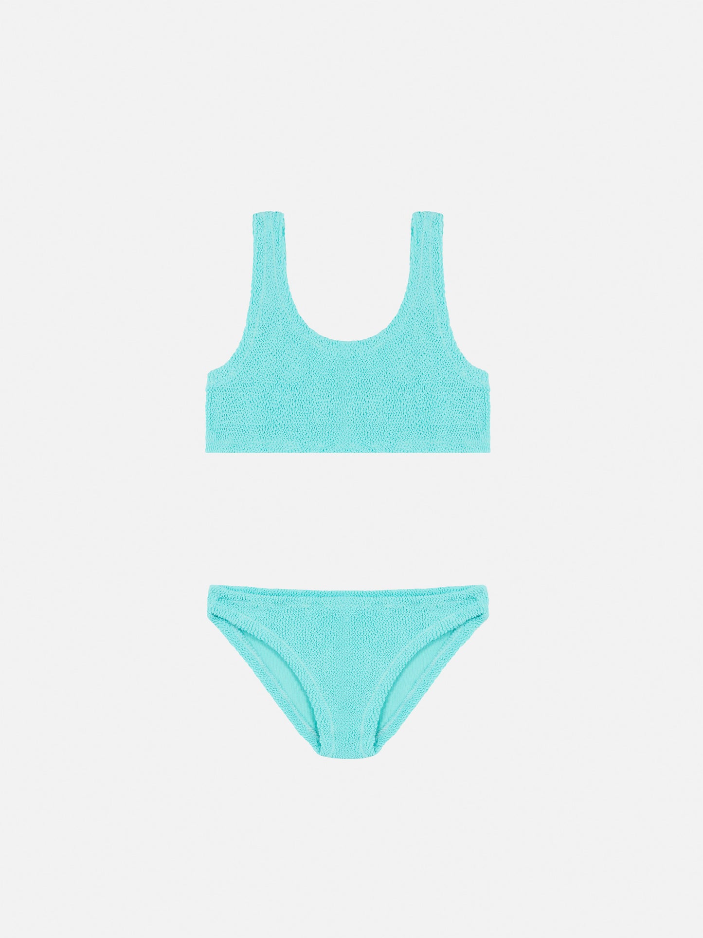 Water green crinkle classic bralette bikini Baker - MC2 Saint Barth