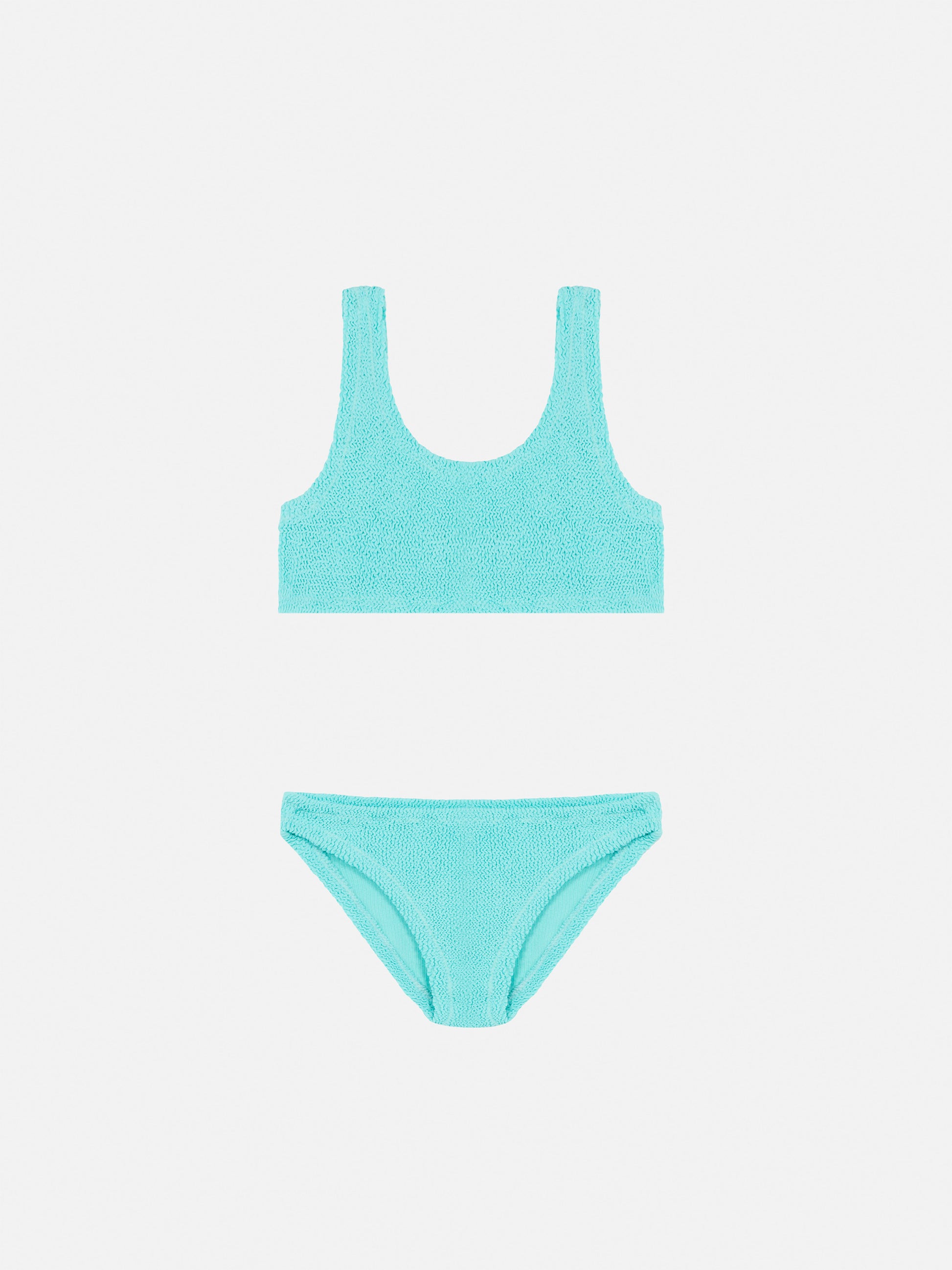 Water green crinkle classic bralette bikini Baker - MC2 Saint Barth