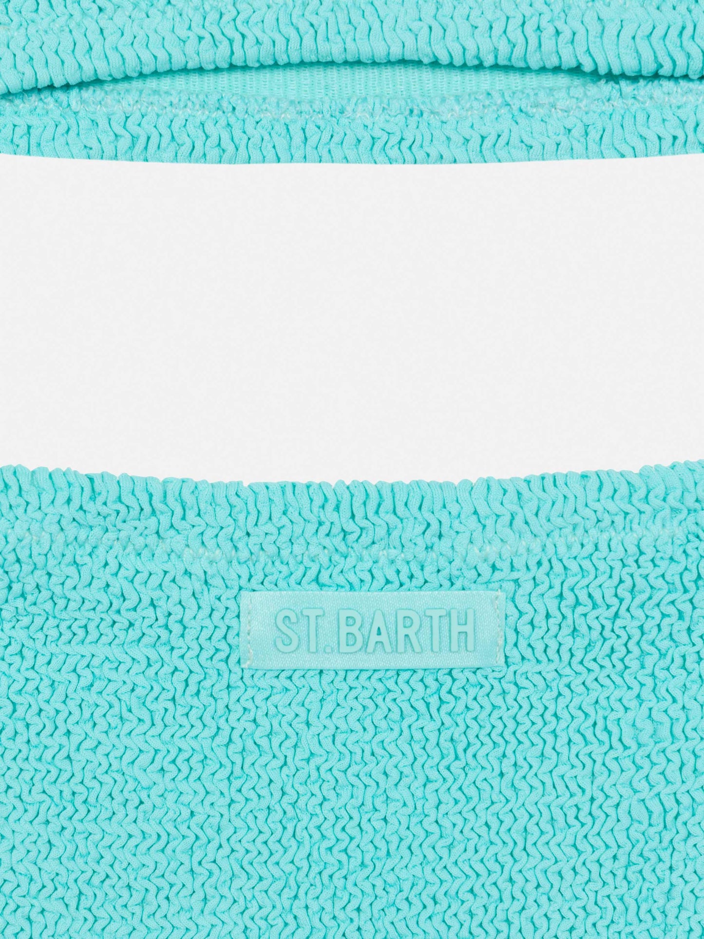 Water green crinkle classic bralette bikini Baker - MC2 Saint Barth
