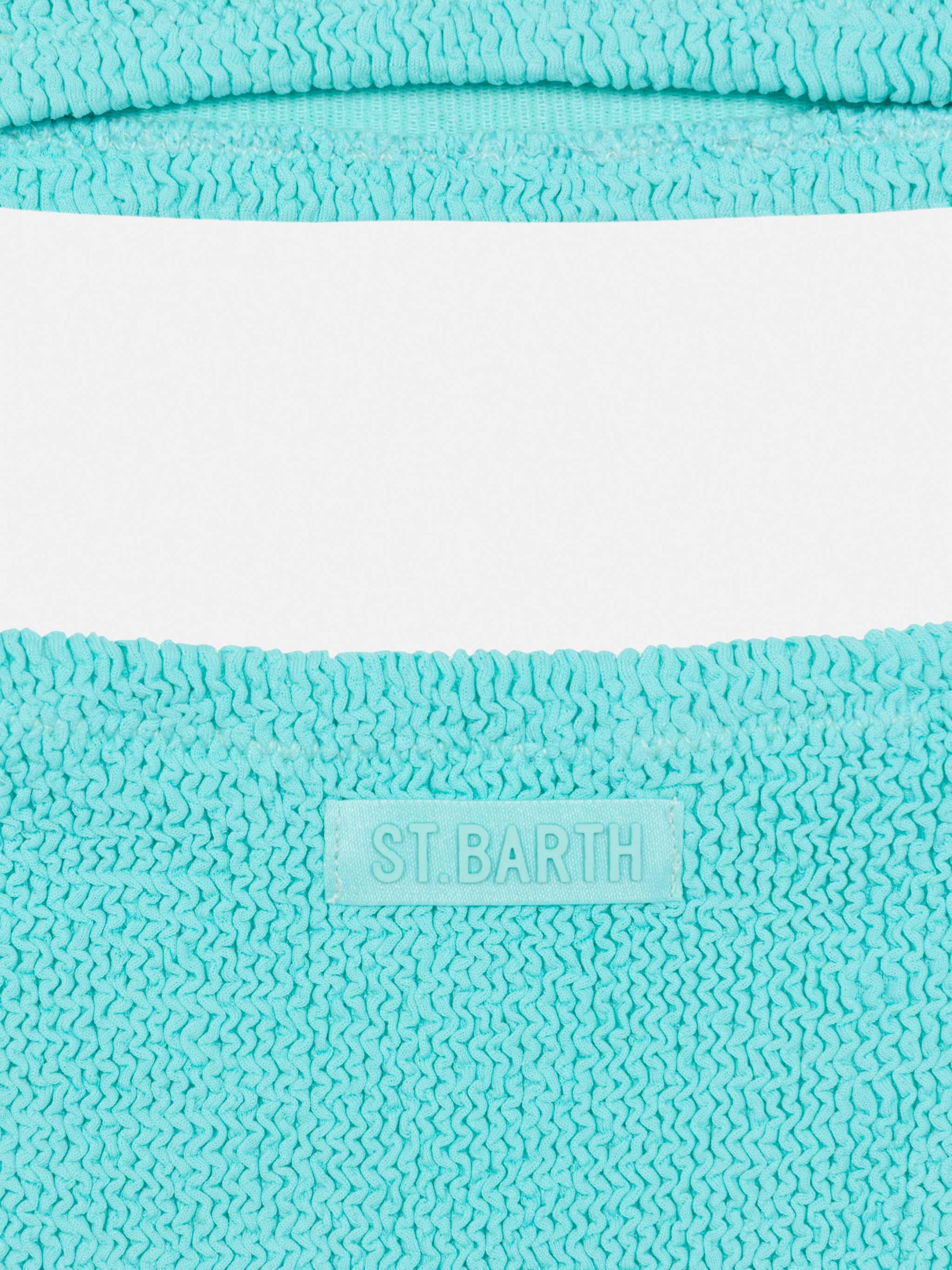 Water green crinkle classic bralette bikini Baker - MC2 Saint Barth