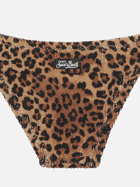 Baker bikini bralette classico in tessuto crinkle con stampa animalier