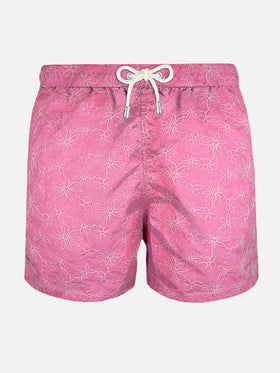 Pink embroidered swim shorts - MC2 Saint Barth