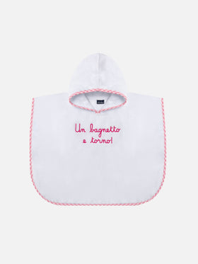Cotton terry bathrobe with Un bagnetto e torno embroidery - MC2 Saint Barth
