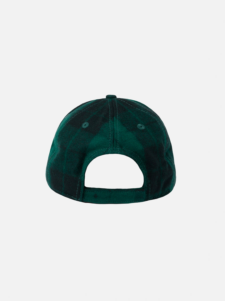 Wool tartan ball cap Baseball with corduroy visor and embroidered logo - MC2 Saint Barth