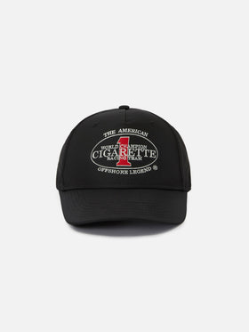 Baseball cap with visor in black cotton with embroidery | Special Edition