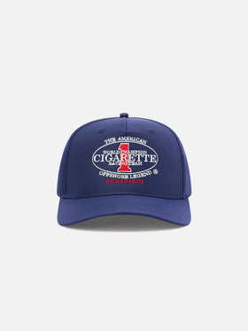 Baseball cap with visor in navy blue with Cigarette embroidery | CIGARETTE SPECIAL EDITION