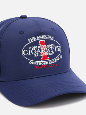 Baseball cap with visor in navy blue with Cigarette embroidery | CIGARETTE SPECIAL EDITION