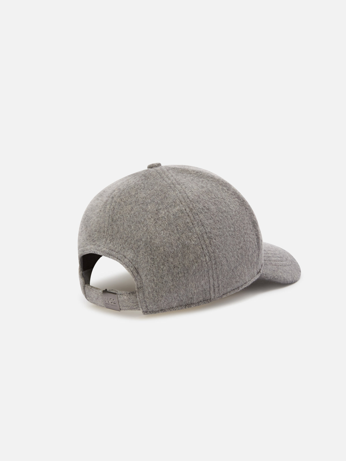 Graue Filzkappe Baseball mit SB-Monogramm-Stickerei 