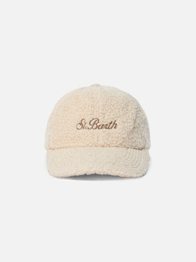 Baseball Cap in beige sherpa