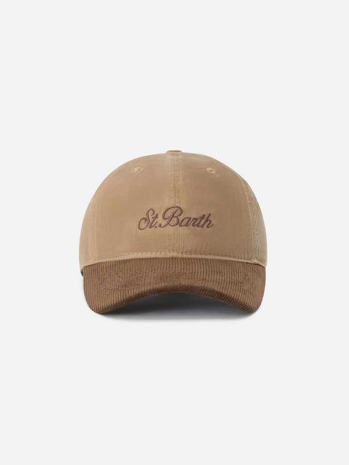 Casquette en velours côtelé ciré Nut Baseball avec broderie logo 