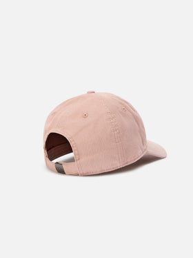 Casquette en velours côtelé rose Baseball avec broderie du logo 