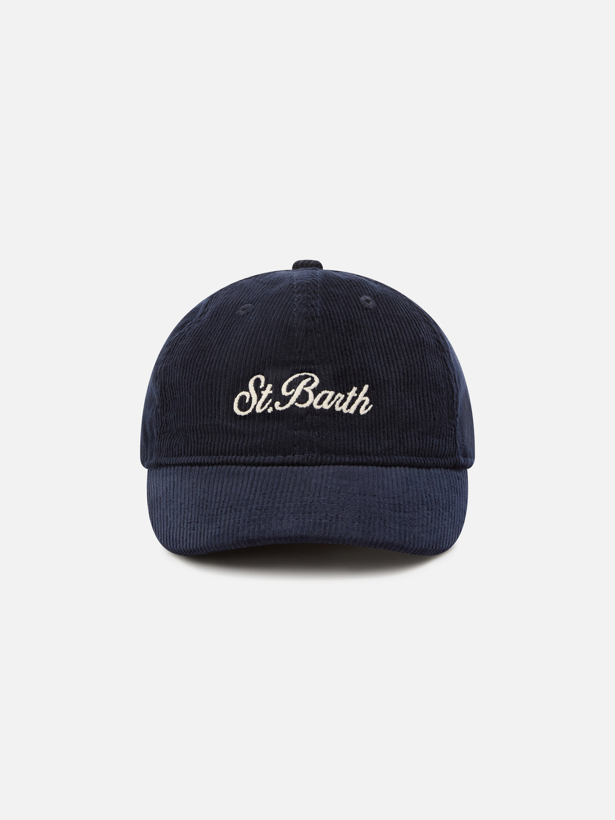 Cappello Baseball blu navy in velluto a coste con ricamo logo