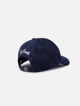 Gorra de pana en azul marino blue Baseball con bordado St. Moritz | Special edition 