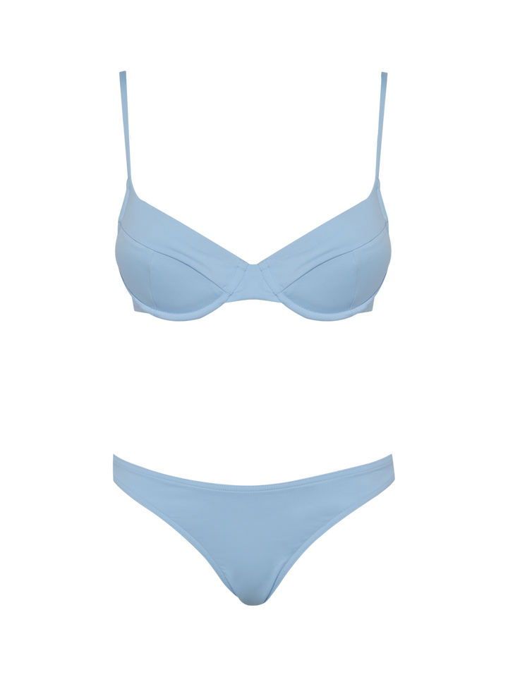 Bea Lido light blue bikini with underwired bralette top and classic briefs - MC2 Saint Barth