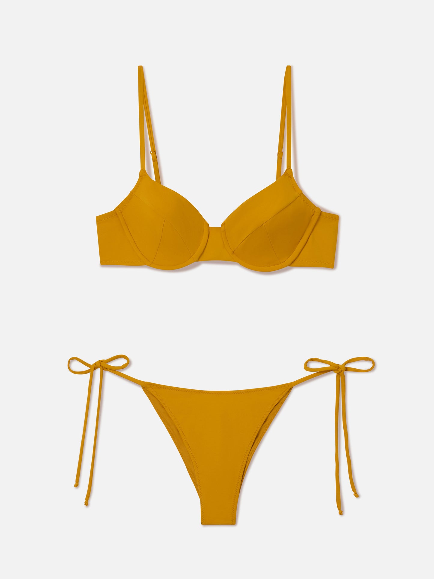 Bikini bralette con aro Bea Marielle en color ocre 
