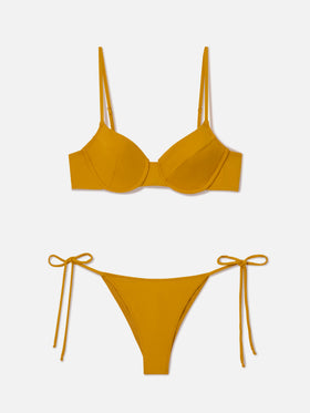 Bikini bralette con aro Bea Marielle en color ocre 