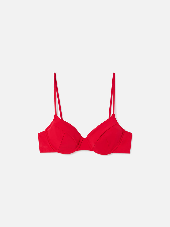 Bralette rossa Bea con ferretto