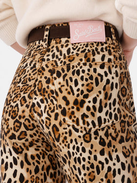 Belleville Denim-Hose mit Animal-Print 