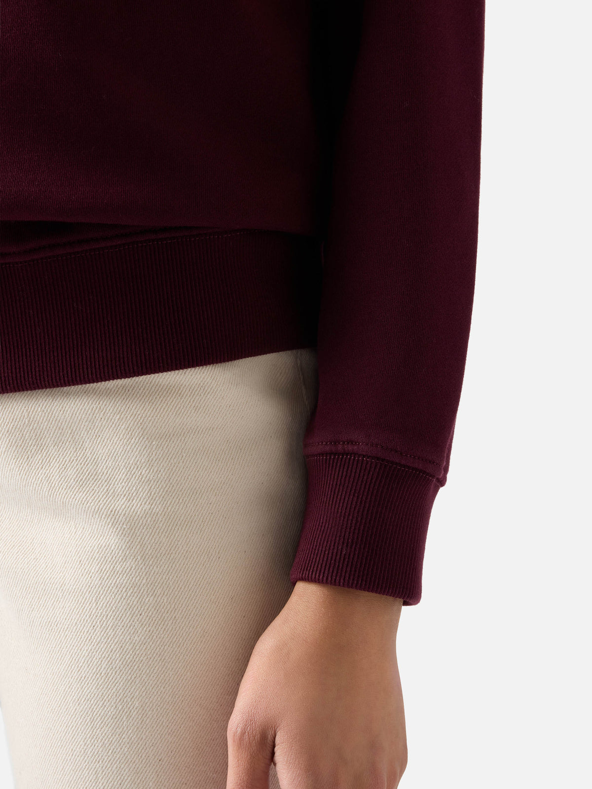 Polo Berenice bordeaux in cotone con stampa Saint Barth in flock