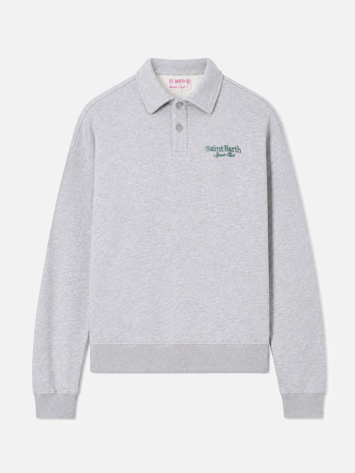 Berenice sweatshirt grey melange with Saint Barth Sport Club embroidery