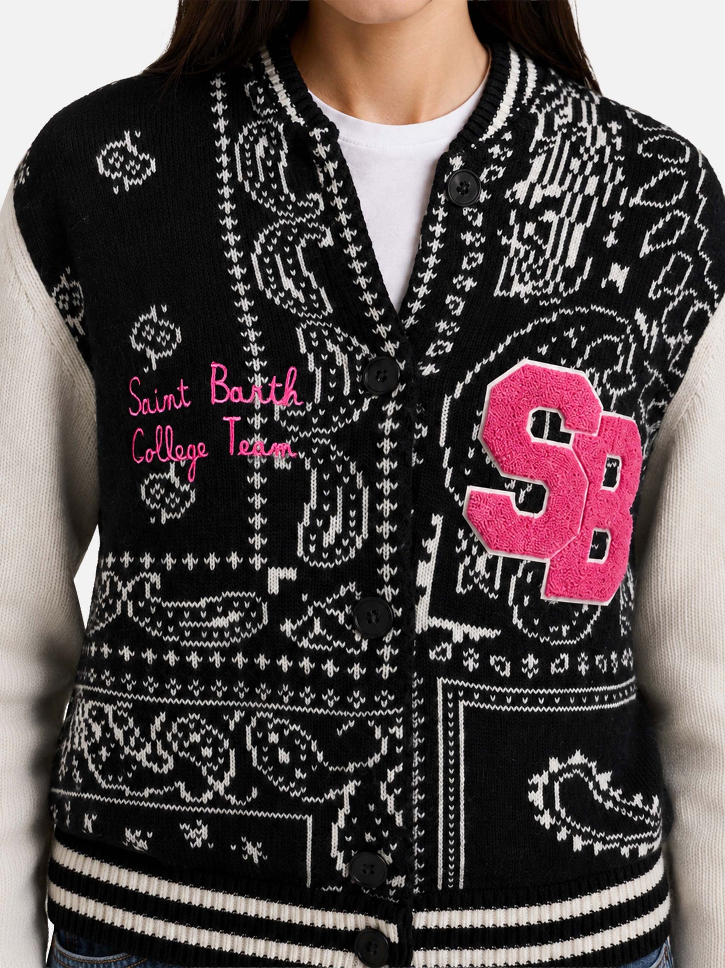 College-Jacke Benjamin mit Bandana-Print 