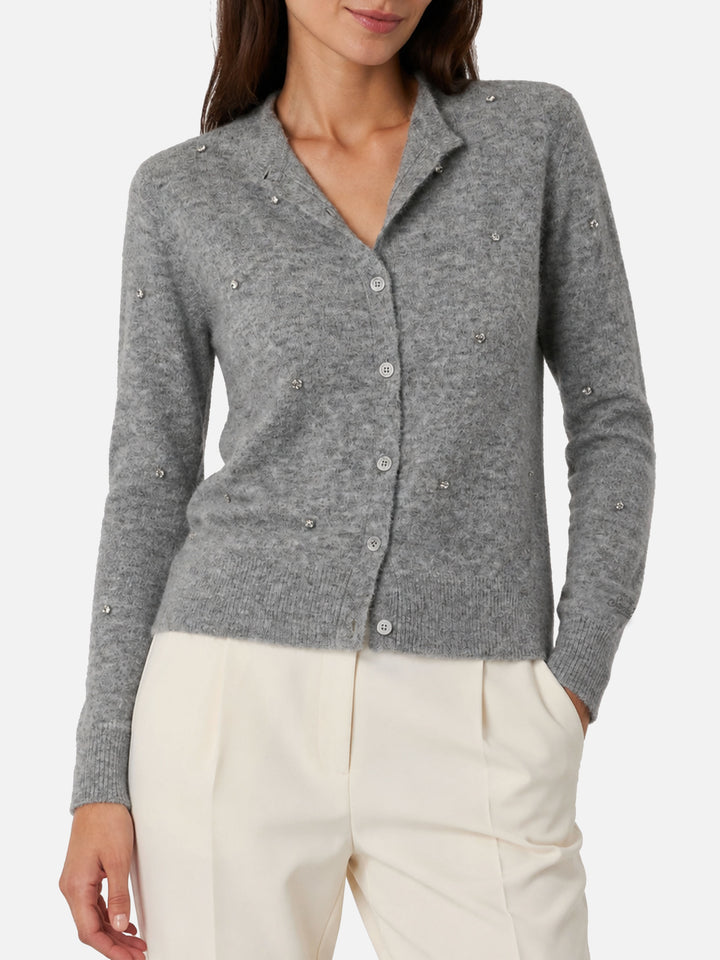 Bellamy grey cardigan with rhinestones