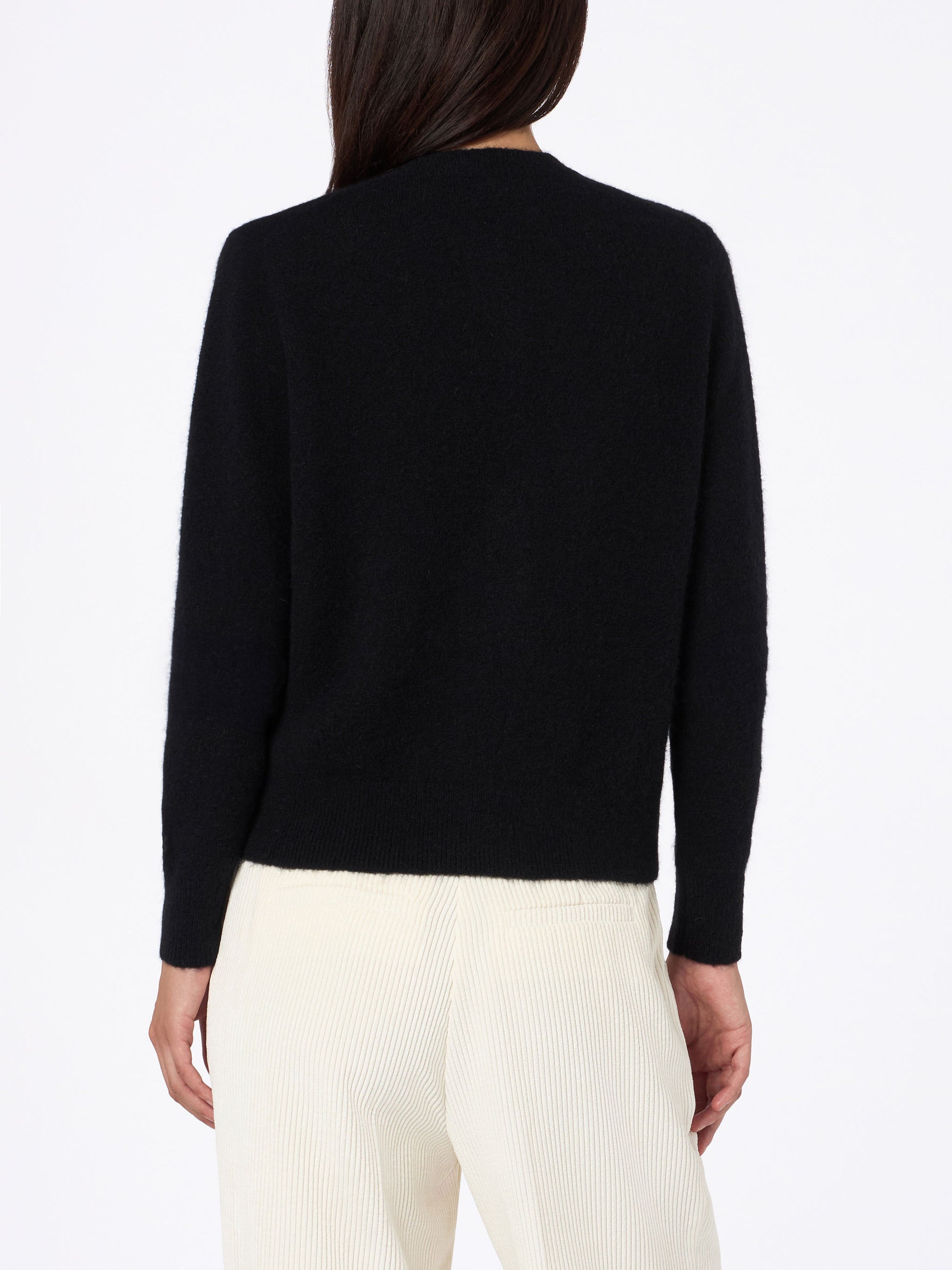 Woman black cardigan Bellamy with rhinestones - MC2 Saint Barth