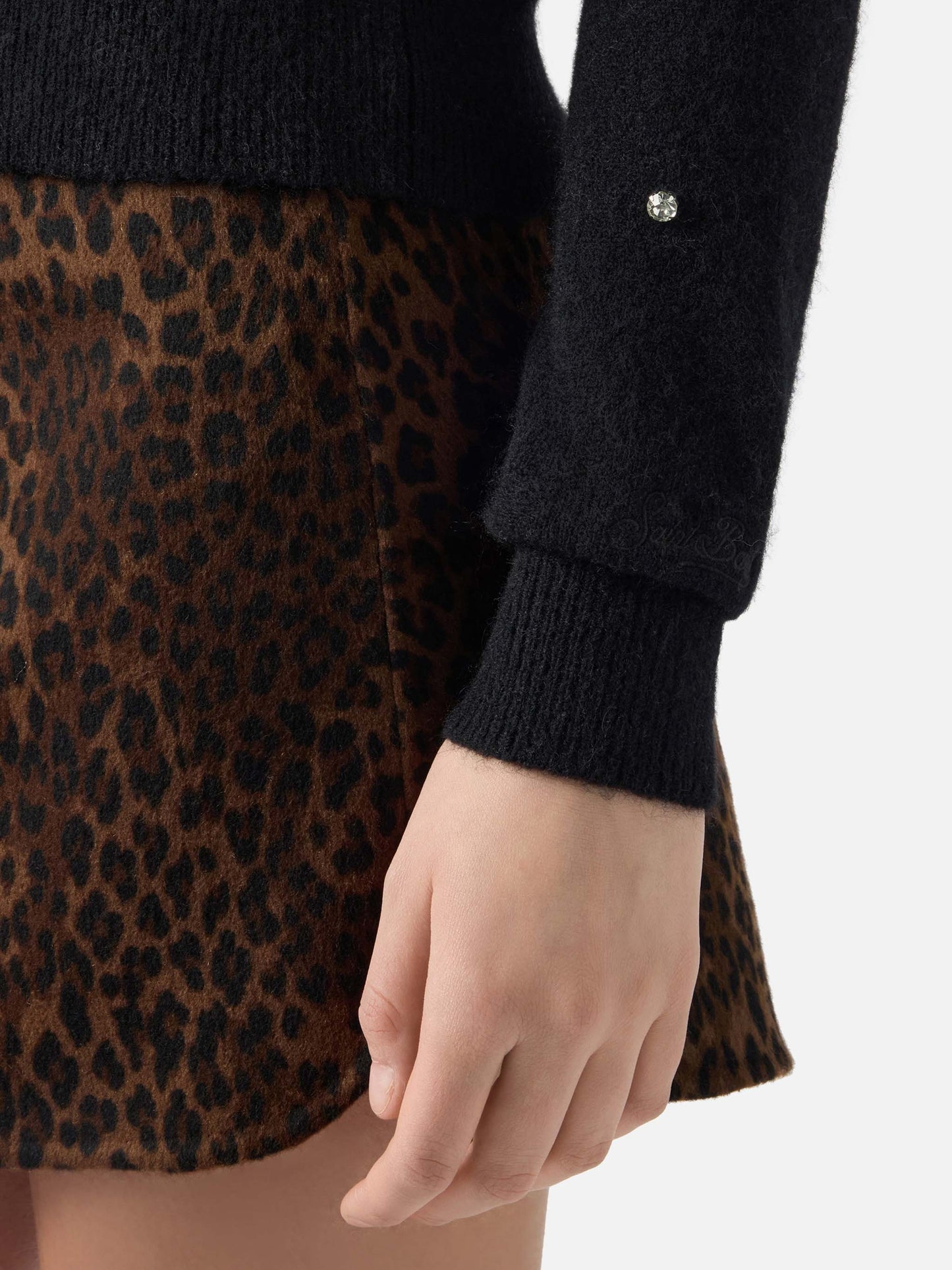 Black Bellamy cardigan with rhinestones