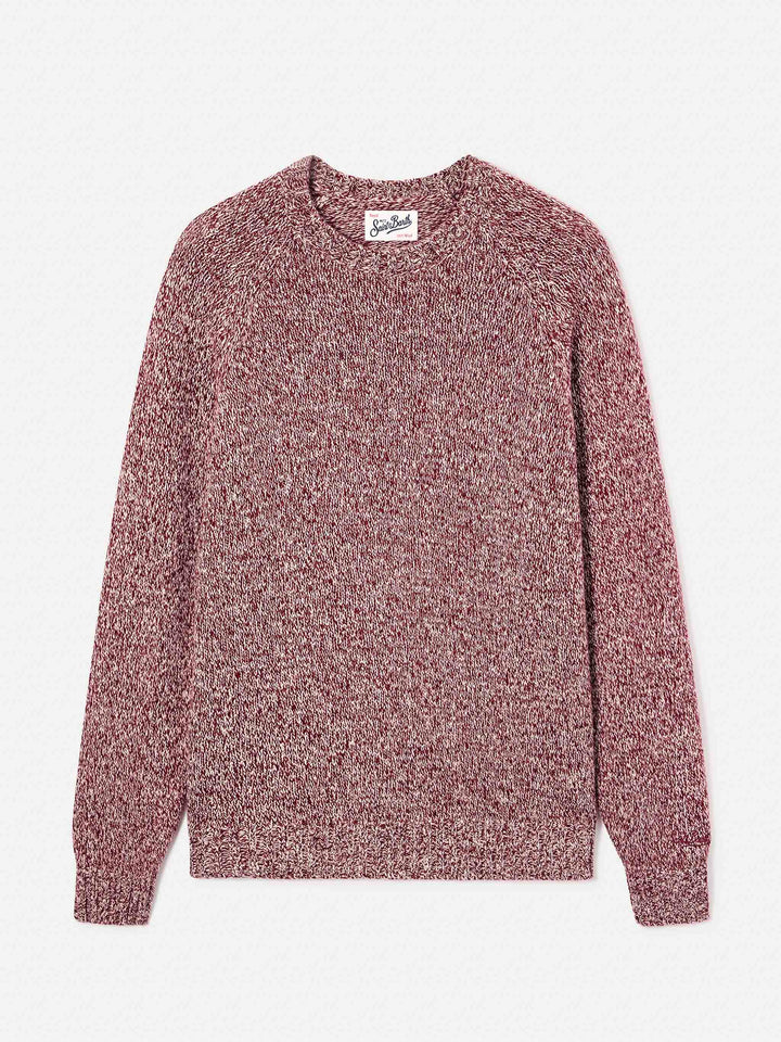 Jersey de cuello redondo Red Blunt de lana con punto mouliné 