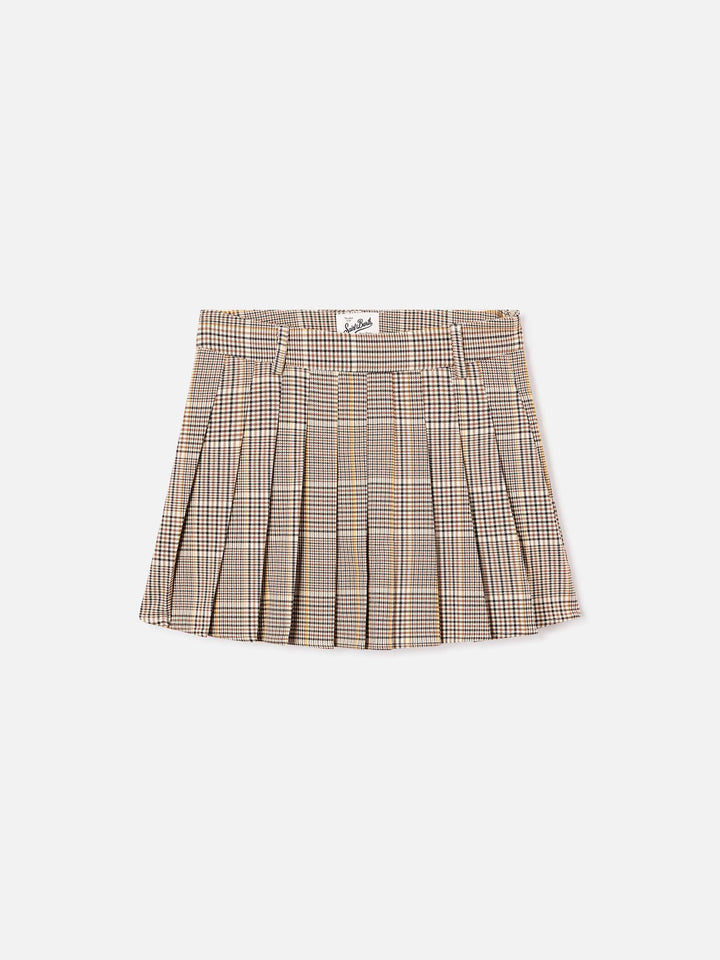 Mini-jupe en flanelle Blay à motif tartan 