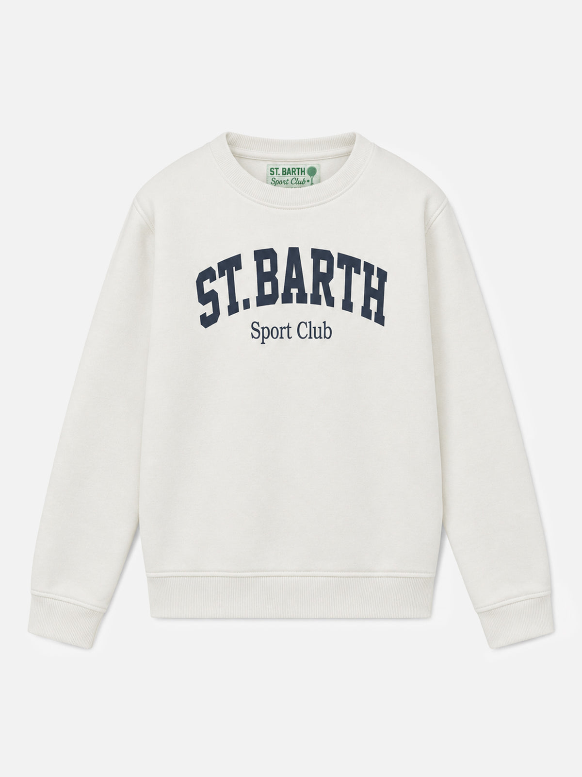 White Bobby sweatshirt with St. Barth Sport Club logo