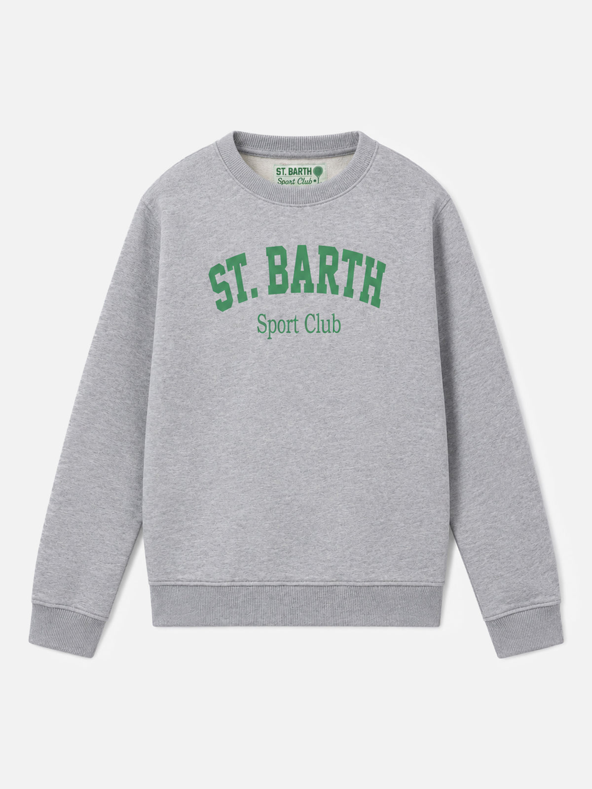 Light grey melange Bobby sweatshirt with St. Barth Sport Club logo